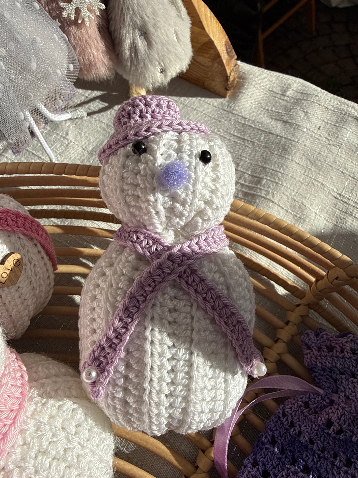 PUPAZZO DI NEVE IN UNCINETTO - Lilla